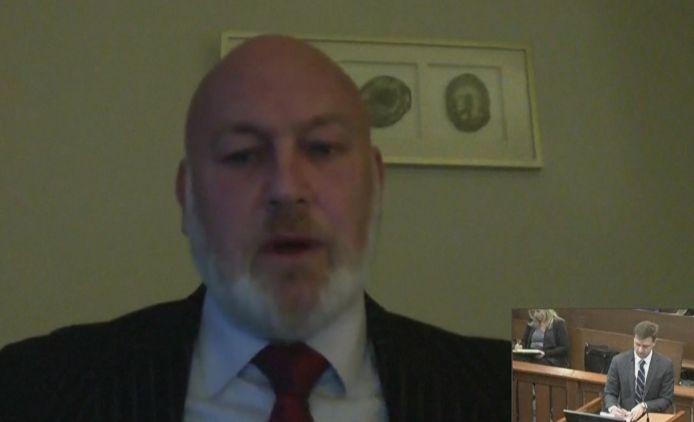 Malcolm Connolly tijdens z'n getuigenis