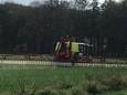 Bestrijdingsmiddelen worden gespoten voor gladiolenteelt in Wenum-Wiesel.