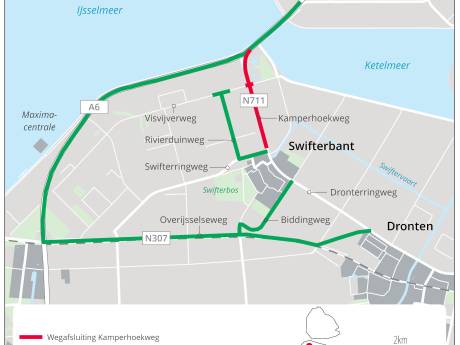Rotonde bij Swifterbant en op- en afrit A6 drie weken dicht