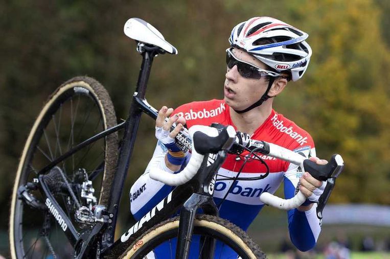 Lars van der Haar in actie in Valkenburg. Beeld ANP
