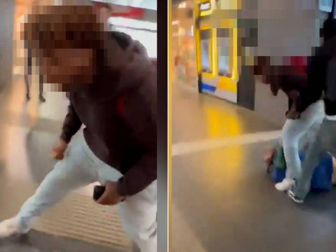 Beelden tonen hoe Israëlische man hardhandig wordt aangepakt door groepje jongeren in station Brugge: dochter ziet alles gebeuren