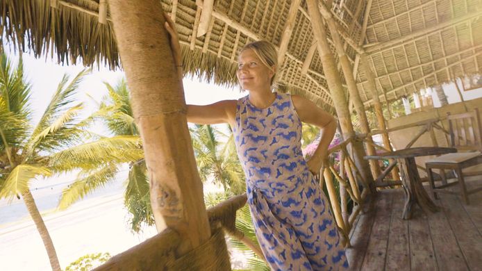 Nathalie Meskens op Zanzibar.