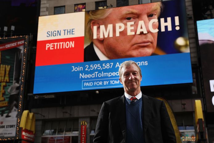 Tom Steyer bekostigde eind 2017 een dure campagne om Trump te ‘impeachen‘.