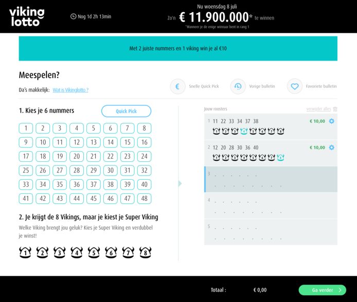 Viking on sale lotto live