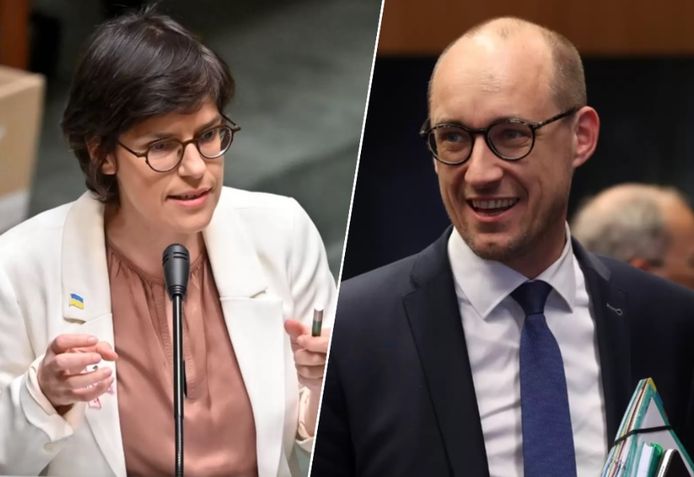 Links: Tinne Van der Straeten. Rechts:  Vincent Van Peteghem.