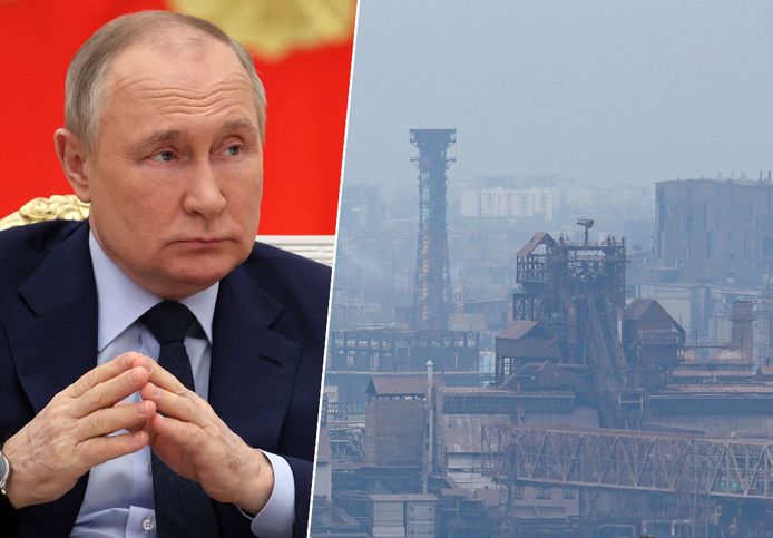 President Poetin heeft de bestorming van de Azovstalfabriek afgeblazen.