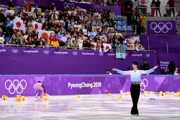 Yuzuru Hanyu is de populairste schaatser om te bekogelen met Winnie de Poeh's.