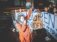 Bij een betoging tegen grensoverschrijdend gedrag aan de UGent