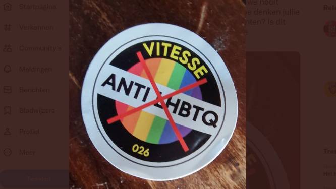Dubieuze anti LHBTQ-stickers met link naar Vitesse duiken op in Arnhem: ‘Iedereen is bij ons welkom’