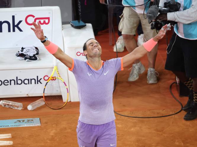 Rafael Nadal toont glimp van oude vorm in Madrid en krijgt felicitatie van Spaanse koning