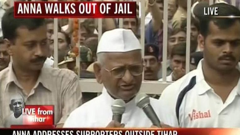 Anna Hazare. Beeld afp