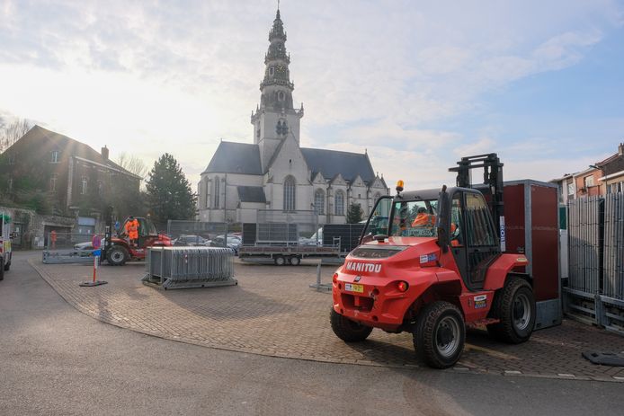 In Diegem is men inmiddels gestart met de afbraak van het parcours van de cyclocross.