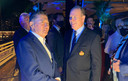 Victor Benjamins van PPP (links) met prins Albert II bij de presentatie in Monaco.
