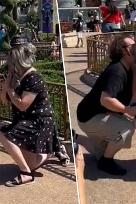 Scène cocasse à Disney World: un couple fait sa demande en mariage en même temps