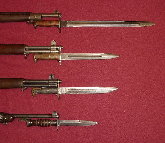 Différents modèles de baïonnettes