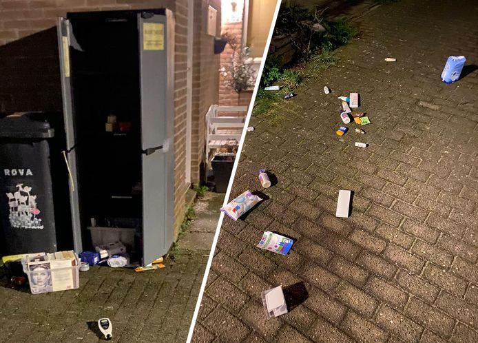 Zo lag de inhoud van het kastje er vrijdagavond bij.