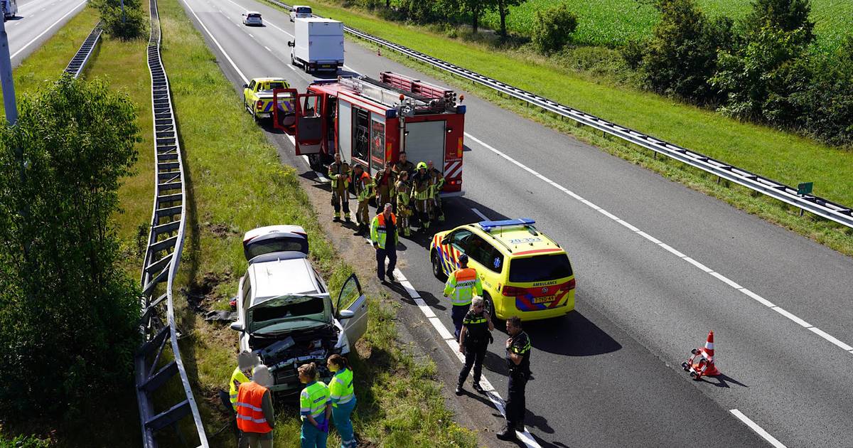 File door ongeval op A58 tussen Gilze en Tilburg.