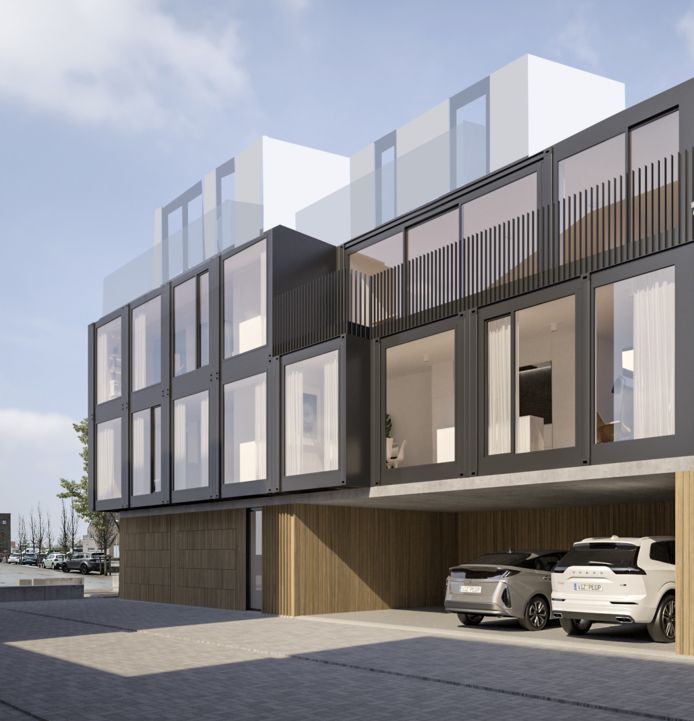 Add Home uit Kortrijk bouwt een appartementsgebouw in Bredene volgens het principe van modulair bouwen
