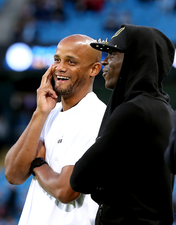 Kompany en Mario Balotelli.