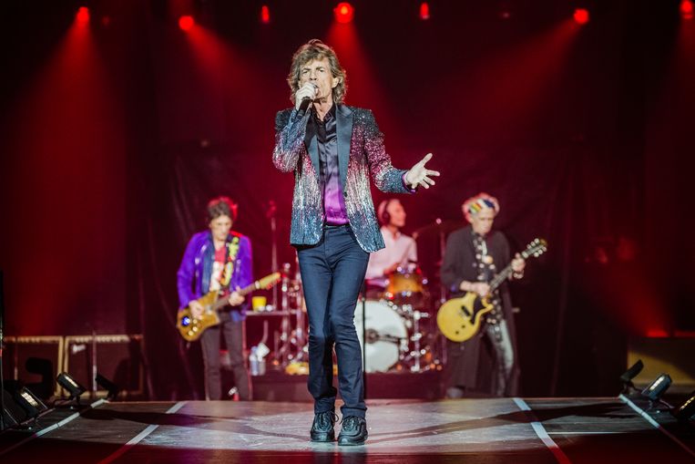 The Rolling Stones tijdens een concert in 2017, in Amsterdam. Beeld Ben Houdijk