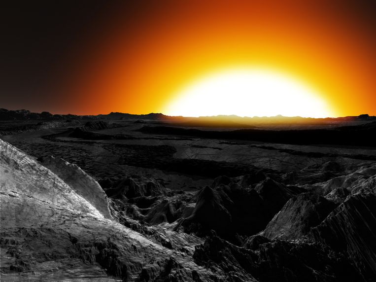 Een artistieke impressie van superaarde 55 Cancri e. Beeld Ron Miller/NASAblueshift