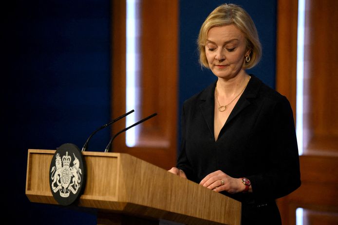 De Britse premier Liz Truss.