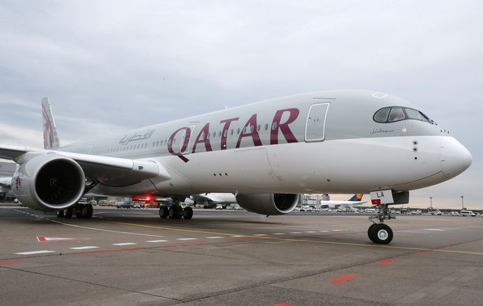 Een nieuwe Airbus A350-jet van Qatar Airways Airbus in 2015.