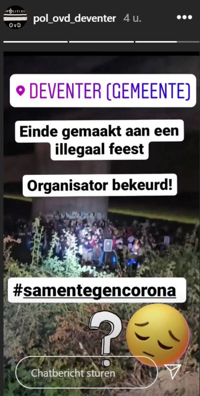 De Officier van Dienst van de Politie Deventer op Instagram.