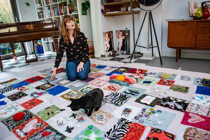 Debora Heijne met het 'Tapis DeBora'.