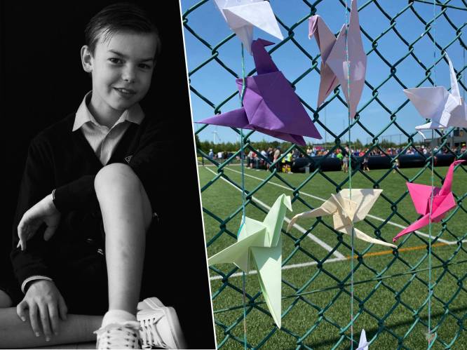Mees (10) stierf bij explosie in tuin van ouders, nu eert voetbalclub hem met toernooi en 1.000 kraanvogels: “Winnen of verliezen maakt voor één keer niets uit”