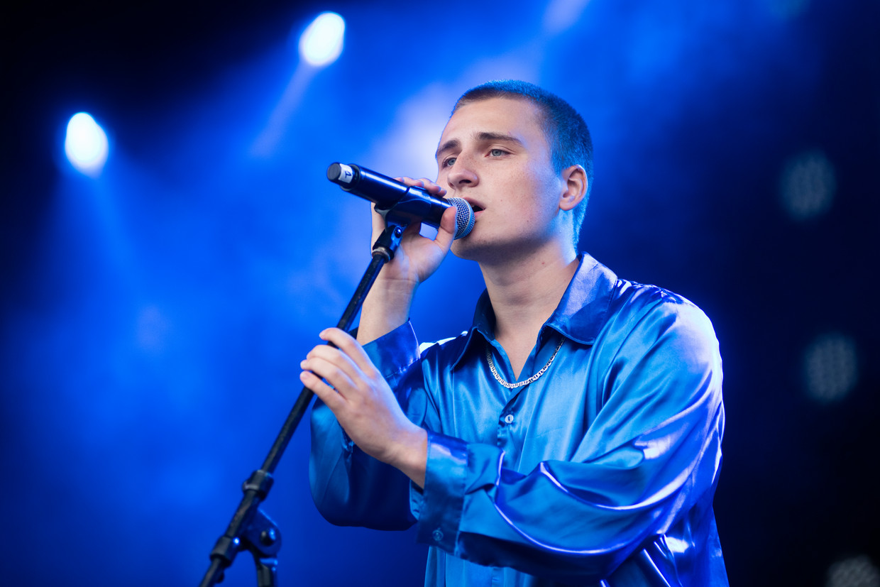Dyce tijdens de halve finale van Humo's Rock Rally Beeld Alex Vanhee