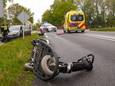 Een bestuurder van een scootmobiel is gebotst met een auto op de Provinciale Weg in Lieshout