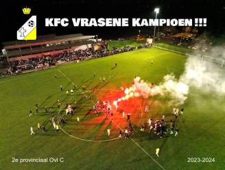 Kampioen na zeventien (!) speeldagen aan de leiding: KFC Vrasene pakte titel: “Promotie is een stap in het onbekende”