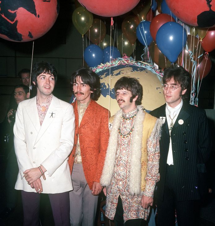 Van links naar rechts: Paul McCartney, George Harrison, Ringo Starr en John Lennon.