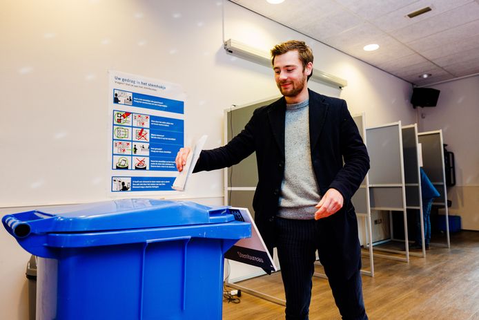 Het stembureau in Zuiderkwartier.