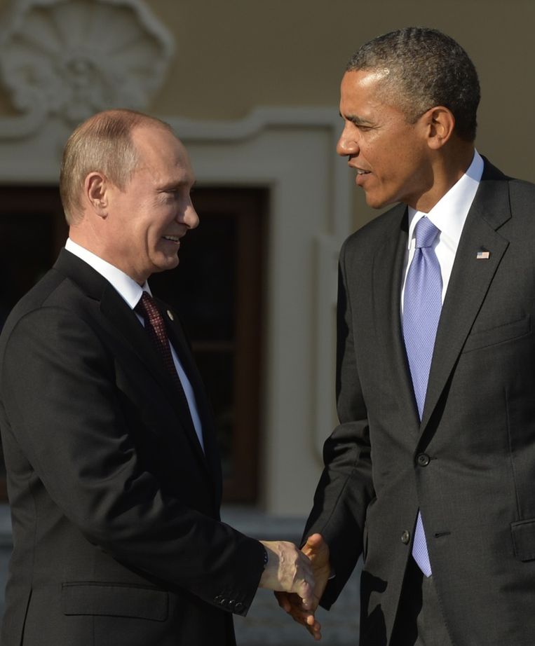 Vladimir Poetin en Barack Obama op de G20 Beeld ANP