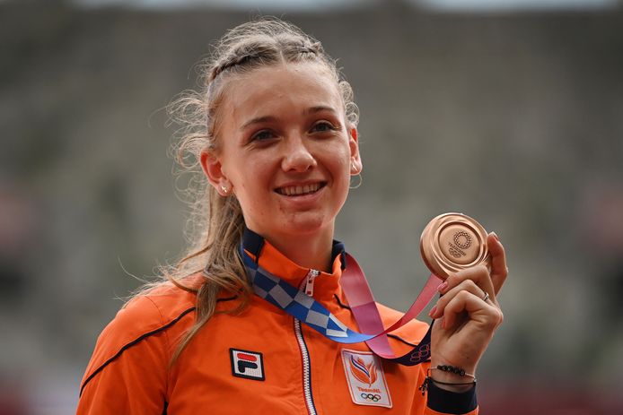 Femke Bol won brons op de 400m bij de Olympische Spelen in Tokio vorig jaar.