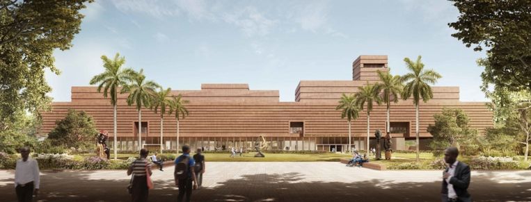 Een Artist Impression van het Edo Museum of West African Art (Emowaa) in Benin City, Nigeria, dat in 2025 af moet zijn.  Beeld Emowaa