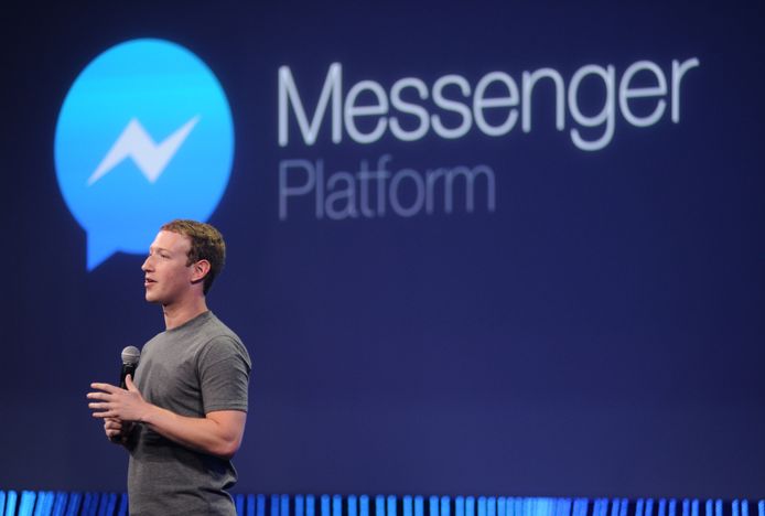 Mark Zuckerberg, CEO de Facebook, à la présentation de la nouvelle version de Messenger à San Francisco en mars 2015
