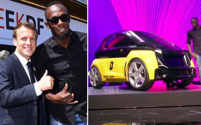 Bolt stelde zijn elektrische stadswagen en deelsteps voor in Parijs. President Emmanuel Macron kwam hem steunen.