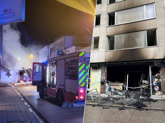 Zeventien bewoners naar ziekenhuis na zware brand in voedingswinkel in Turnhout 