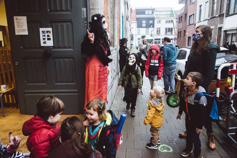 Halloween, Jenaplanschool De Feniks, Brugse Poort, Gent, Francis Vanhee Beeld Francis Vanhee
