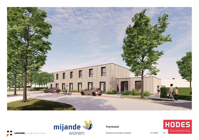De flexwoningen zoals ze komen aan de Pastor Brunninkmeijerstraat in Weerselo.