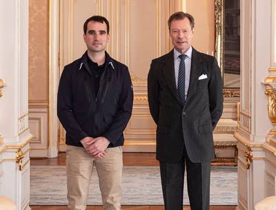 Groothertog Henri van Luxemburg ontvangt 'onze' astronaut Raphaël Liégeois: “Met grote belangstelling zal ik je avonturen volgen”