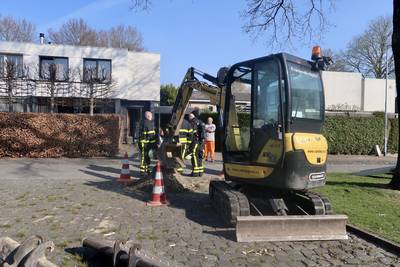 Gaslek bij graafwerkzaamheden in Riel