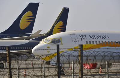Alle toestellen Jet Airways aan de ketting