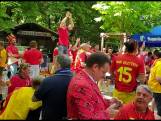 Belgische supporters bouwen al feestje in München