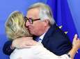 Alle knuffels en kussen ten spijt: ook Jean-Claude Juncker is niet blij met Von der Leyen