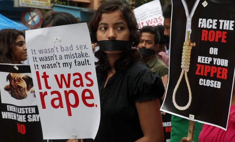Indiase activisten protesteren tegen verkrachting Beeld epa