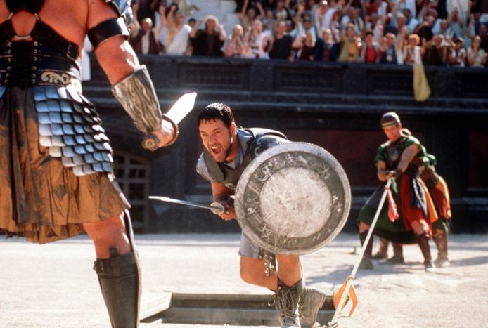 Russell Crowe in Gladiator.